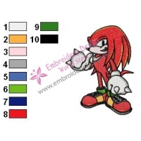 Knuckle Sonic Embroidery Design 04